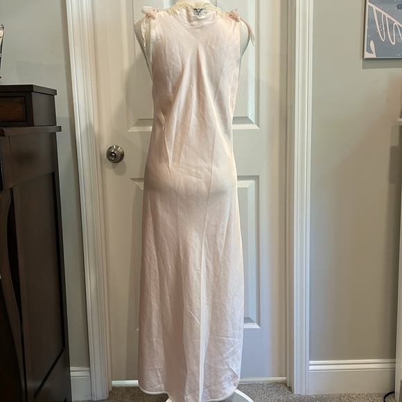 Christian Dior size small ankle length vintage pink negligée - Picture 6 of 10